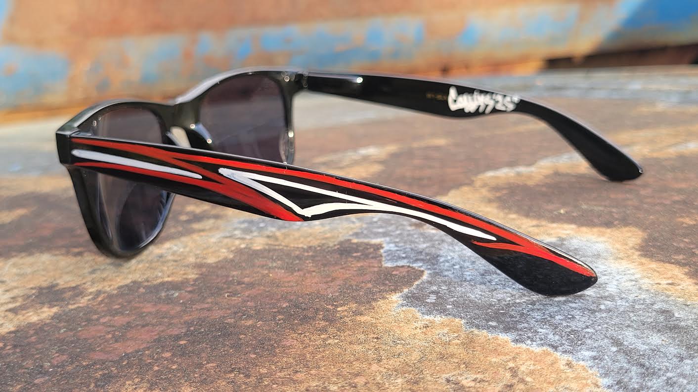 Custom Pinstriped Vintage Hot Rod Style Sunglasses