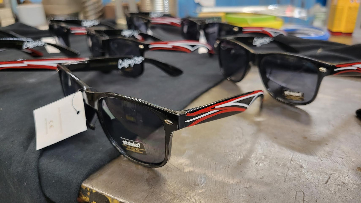 Custom Pinstriped Vintage Hot Rod Style Sunglasses