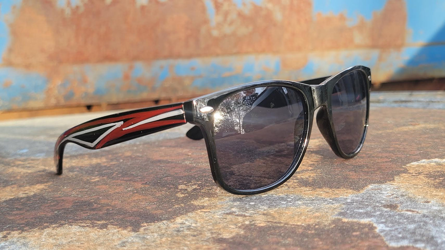 Custom Pinstriped Vintage Hot Rod Style Sunglasses