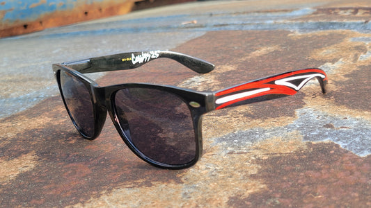 Custom Pinstriped Vintage Hot Rod Style Sunglasses